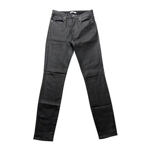 Good American Jeans Womens 29x28.5 Black Coated Good Legs Skinny Tag 4/27